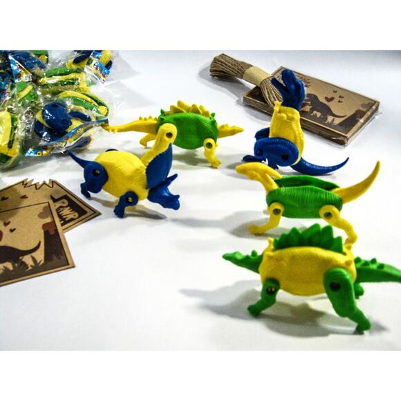 36pc Kids Valentines Day Cards Plastic Dinosaur Church Party Classroom Exchange - Picture 2 of 6